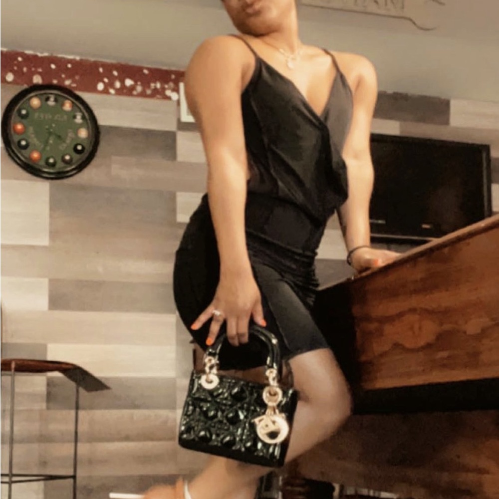 PLT black slinky mini dress - Picture 5 of 5
